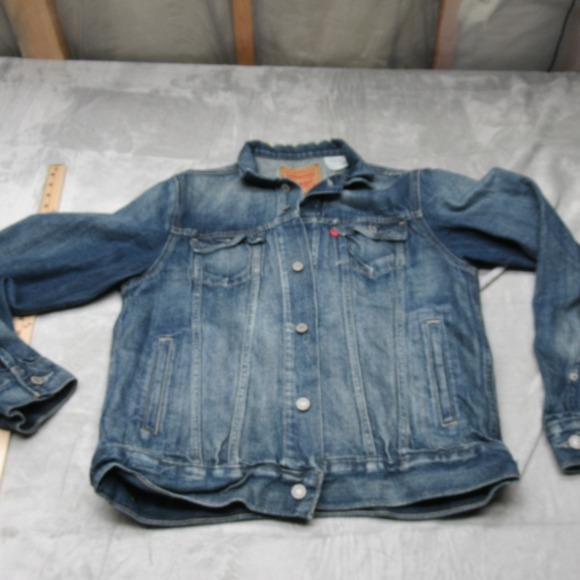 Levi Strauss & Co Jackets & Blazers - Levis Jacket Womens XL Dark Wash Denim Classic Rugged Trucker Everyday Casual